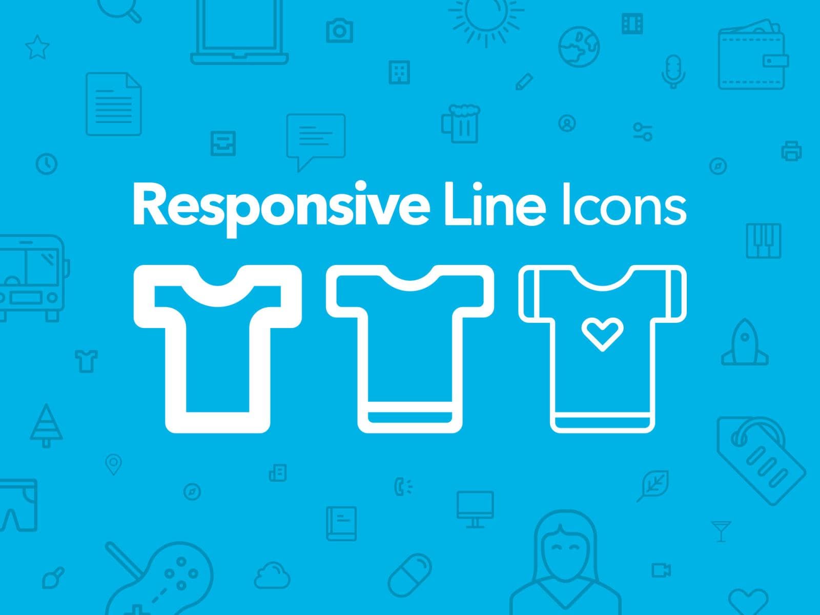 100 Responsive Line Icons