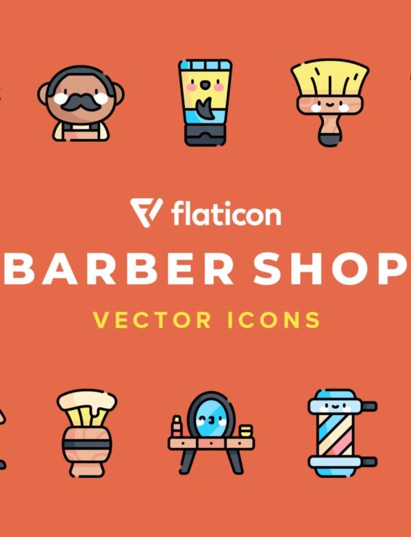 Barber Shop Vector Icons